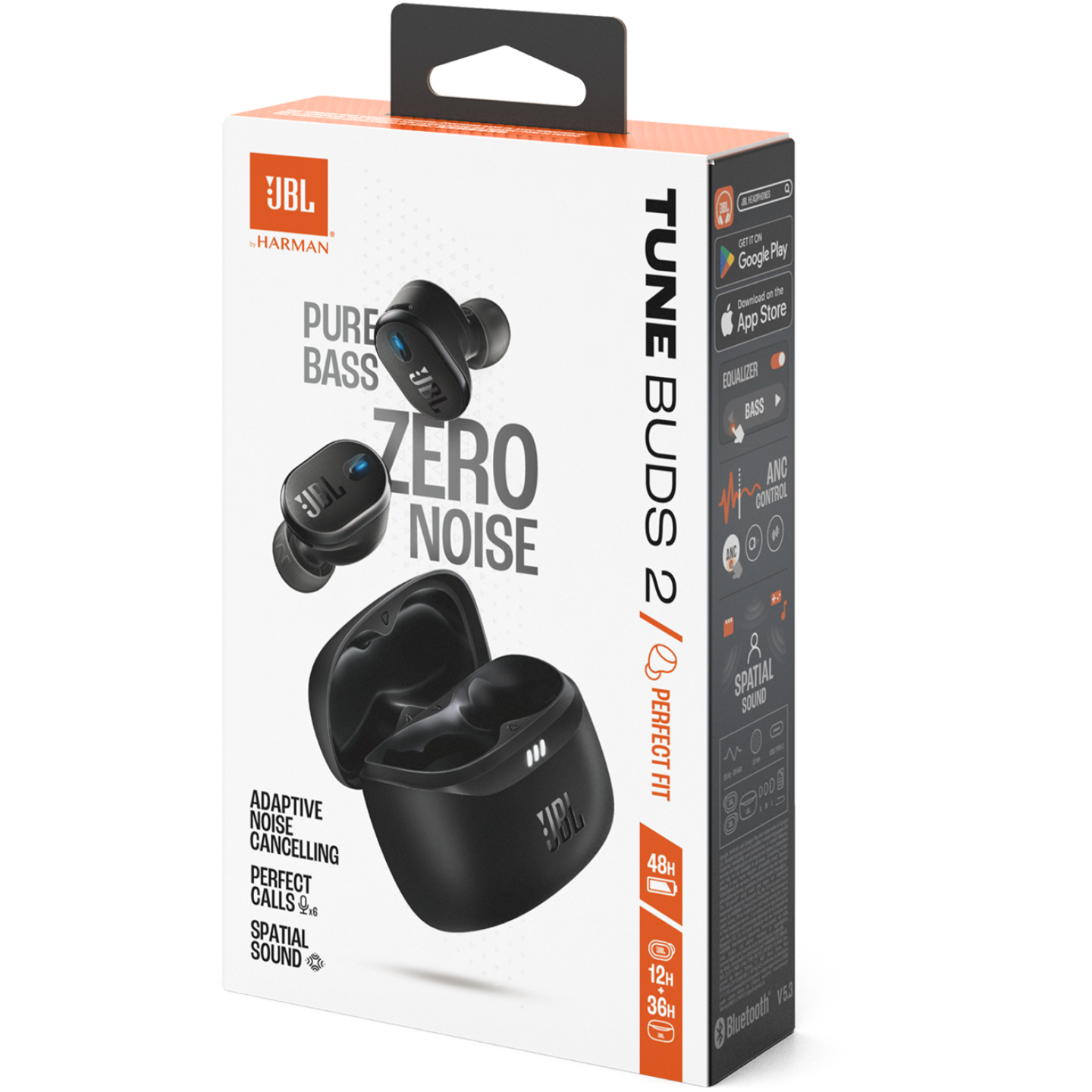 JBL Tune Buds 2 -langattomat vastamelunappikuulokkeet, musta