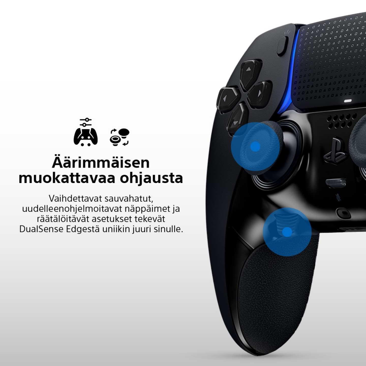 Sony PS5 DualSense Edge V2 Midnight Black -langaton peliohjain