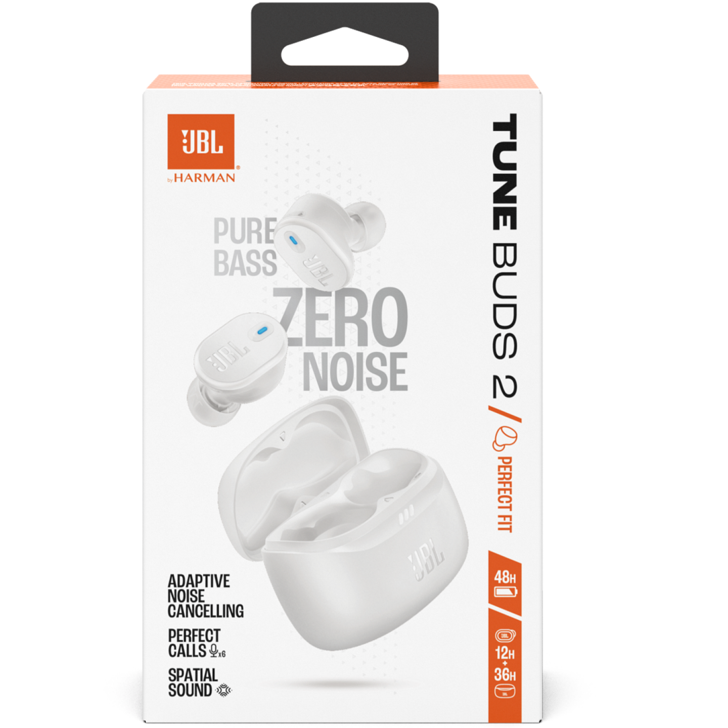 JBL Tune Buds 2 -langattomat vastamelunappikuulokkeet, valkoinen