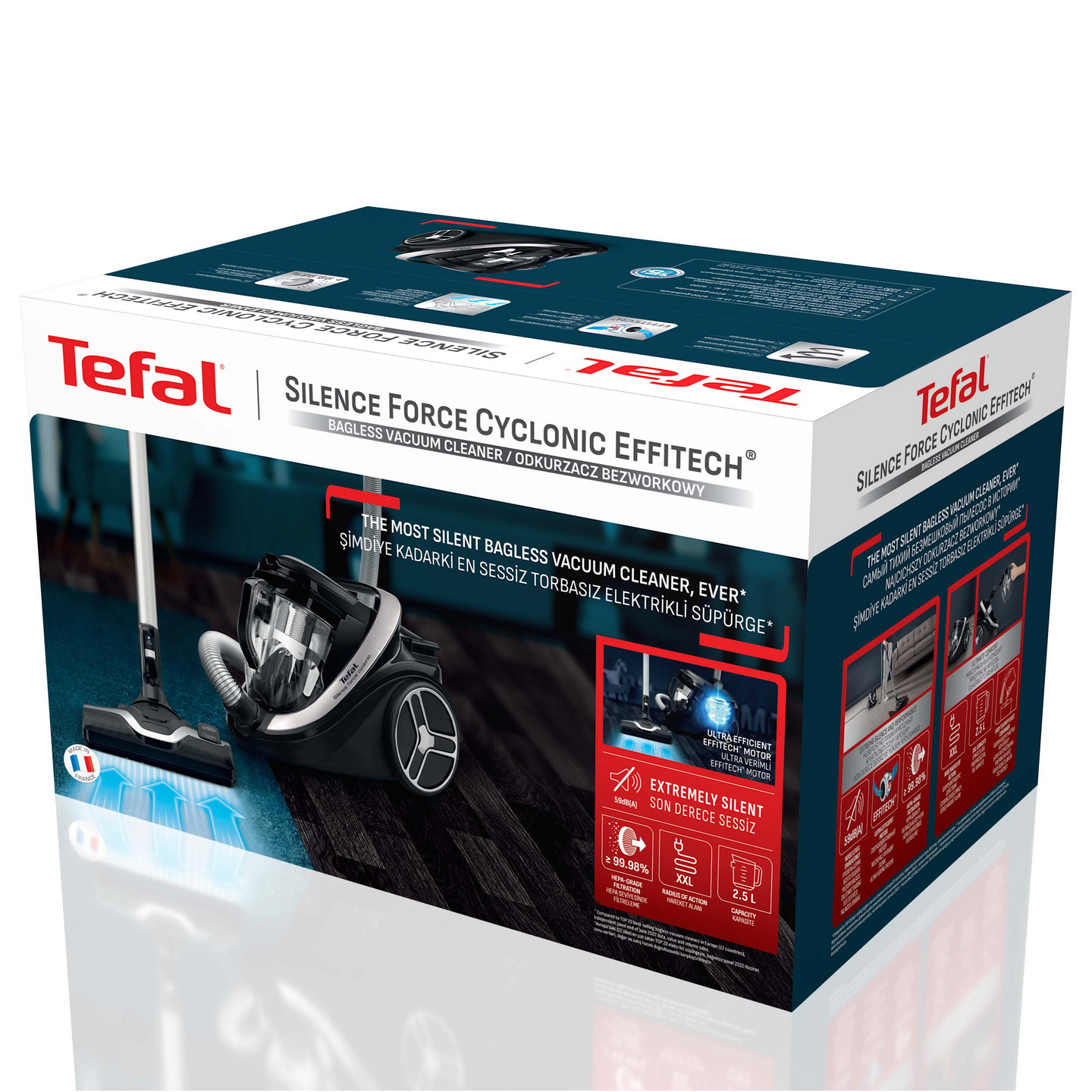 Tefal Silence Force Cyclonic Total Clean TW7976EA -pussiton pölynimuri