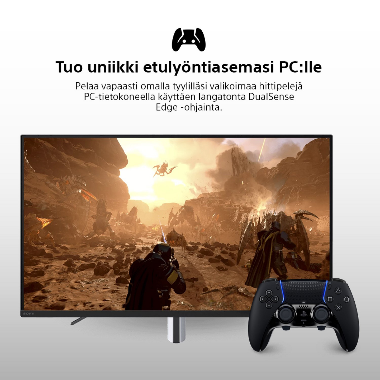Sony PS5 DualSense Edge V2 Midnight Black -langaton peliohjain
