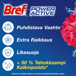 Wc Bref Power Active wc-raikastin 2x50g Fresh Flower tuplapakkaus