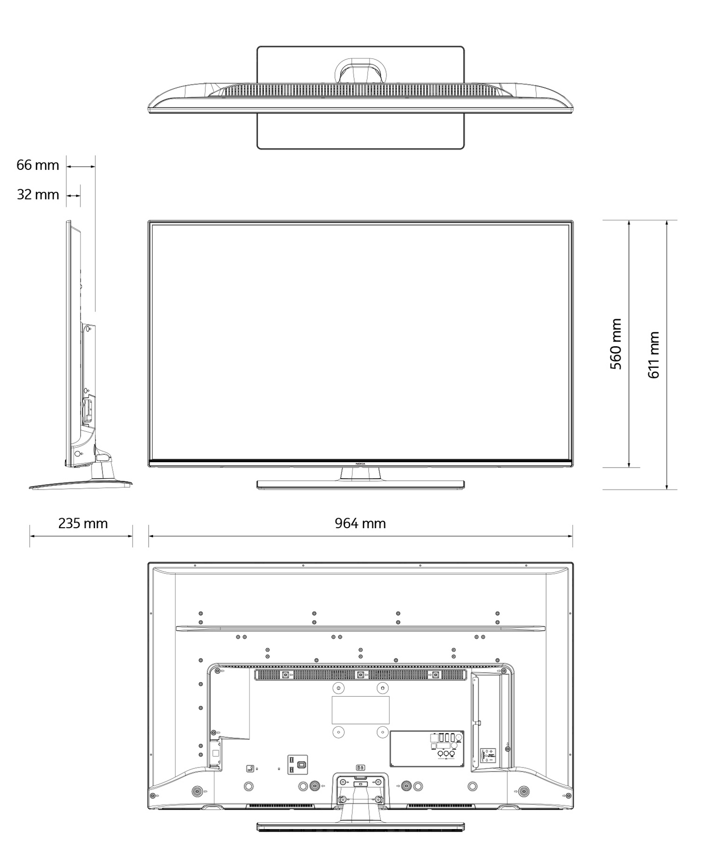 Nokia UNE43GV210 43'' 4K UHD Android LED-TV