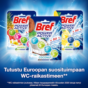 Bref Power Active wc-raikastin 50g Coconut Water