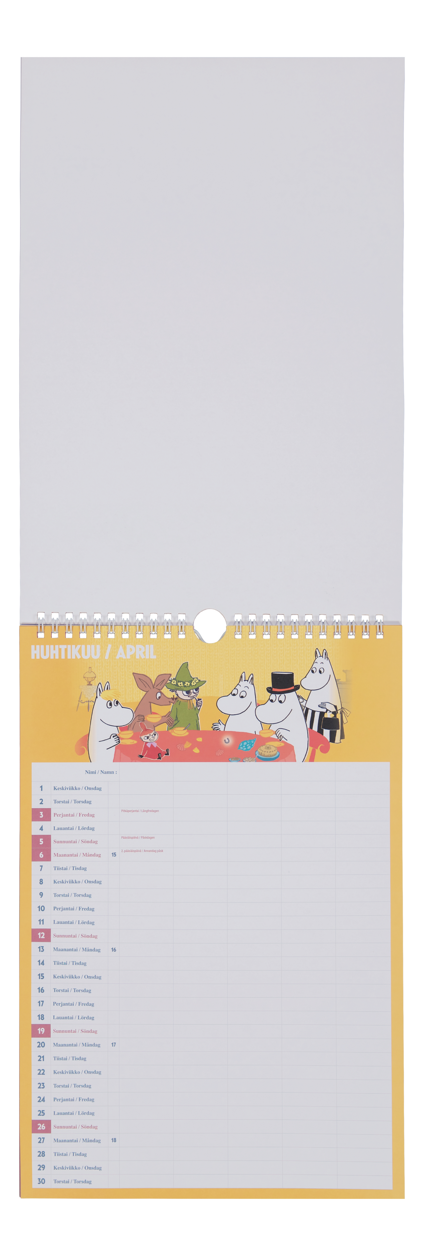 Muumi perhekalenteri 2026