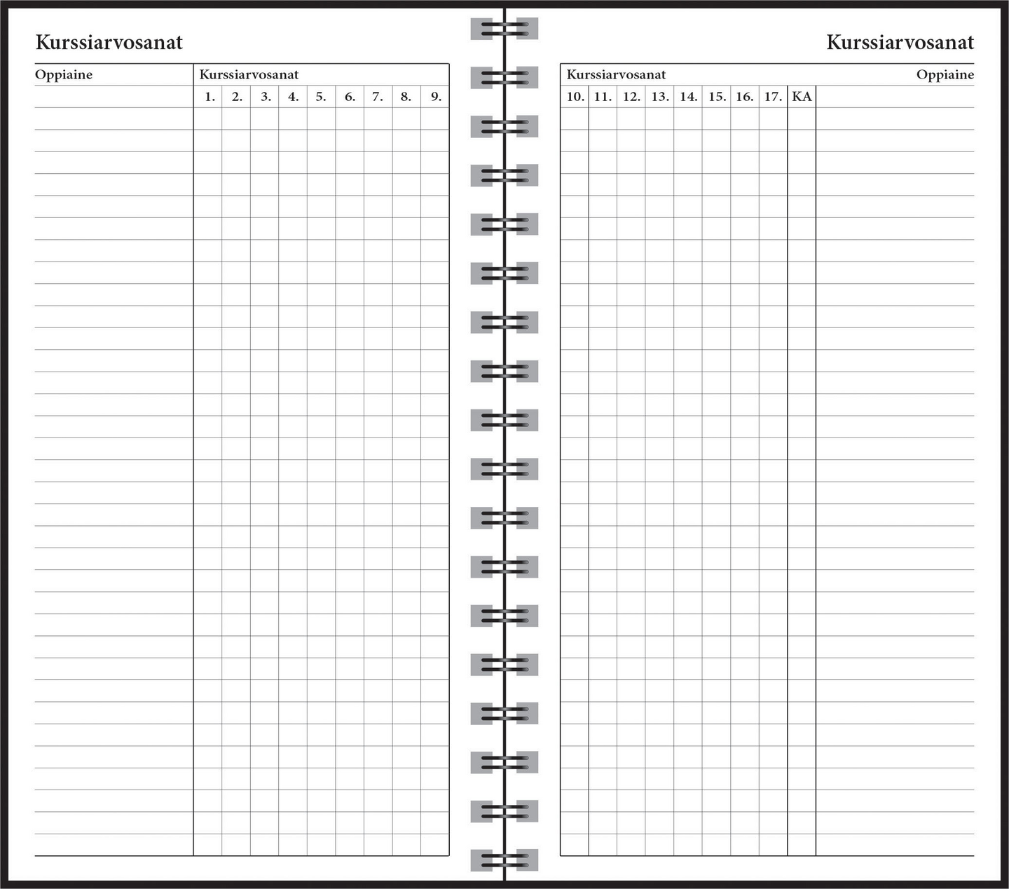 Ajasto lukuvuosikalenteri 2025-26 Simple, musta