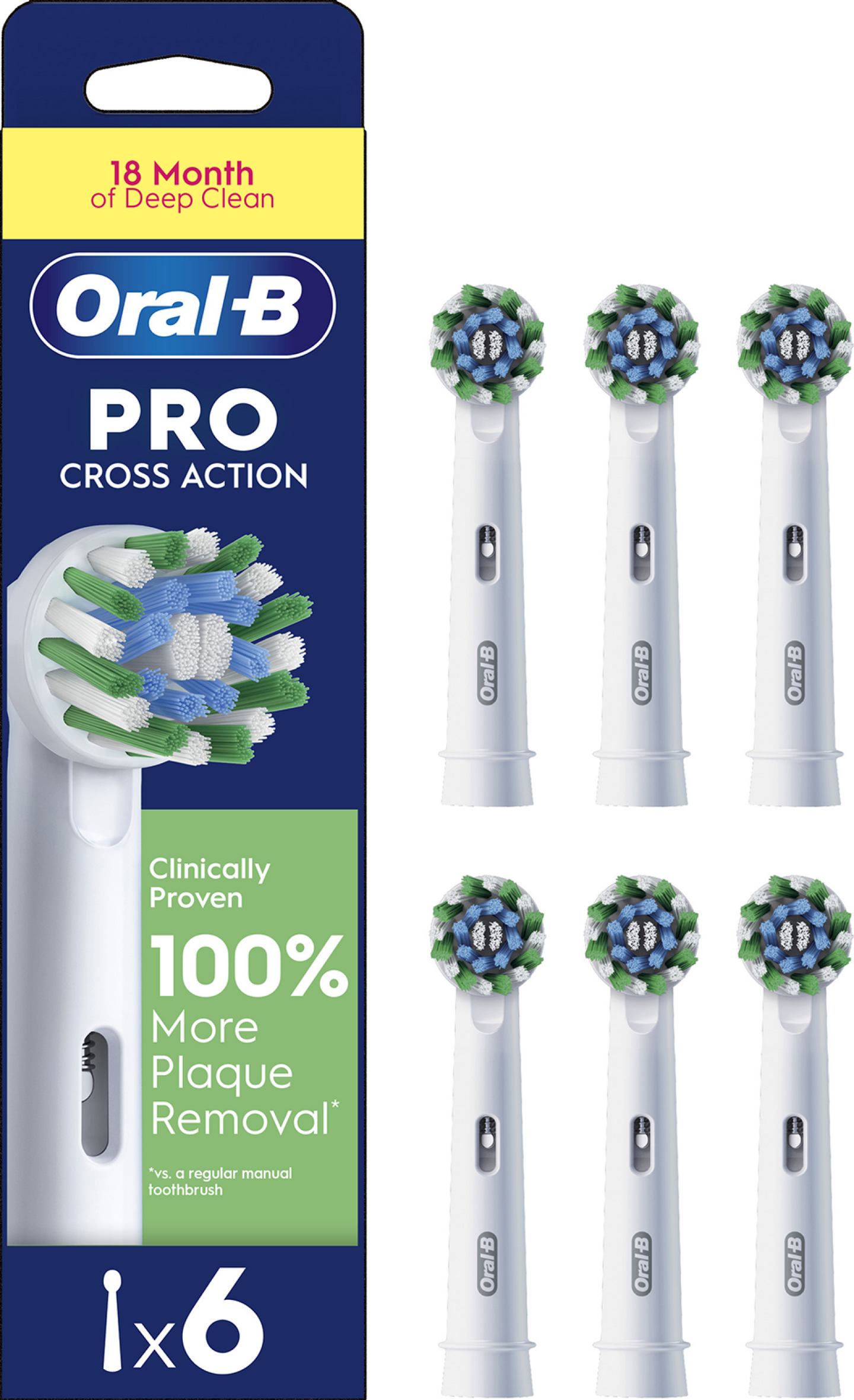 Oral-B Pro CrossAction -vaihtoharja, 6 kpl
