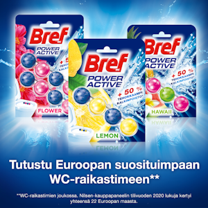 Bref Power Active wc-raikastin 50g Lemon