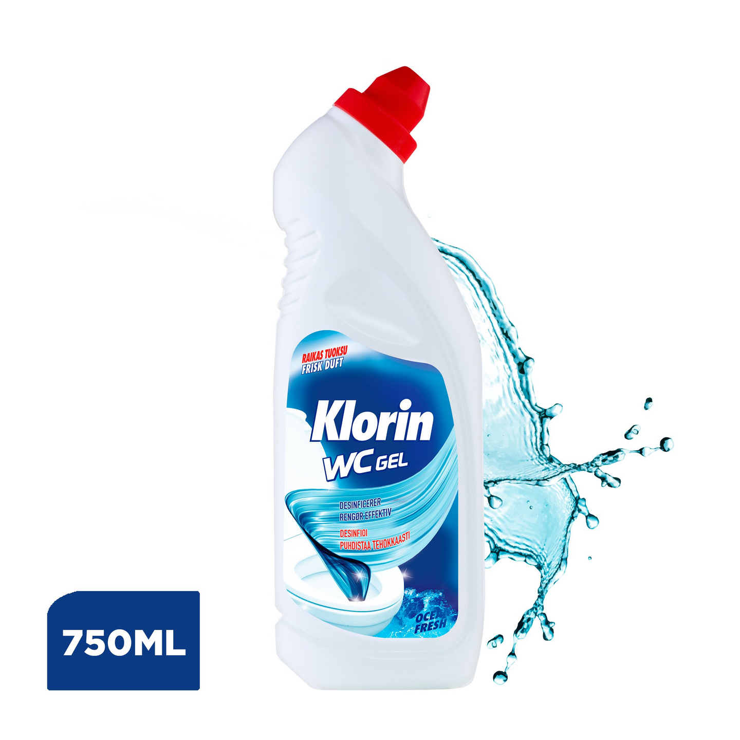 Klorin WC-geeli 750ml Ocean Fresh