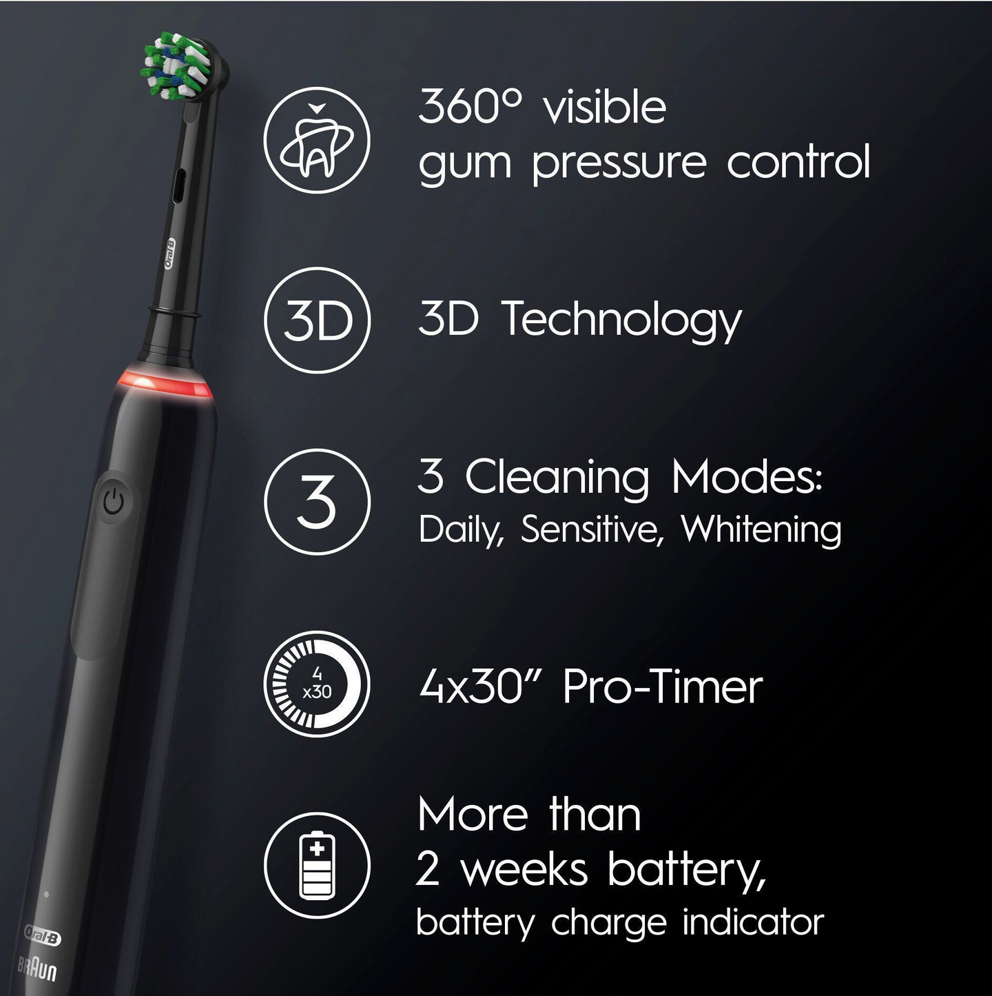 Oral-B Pro 3 3500 -sähköhammasharja, musta