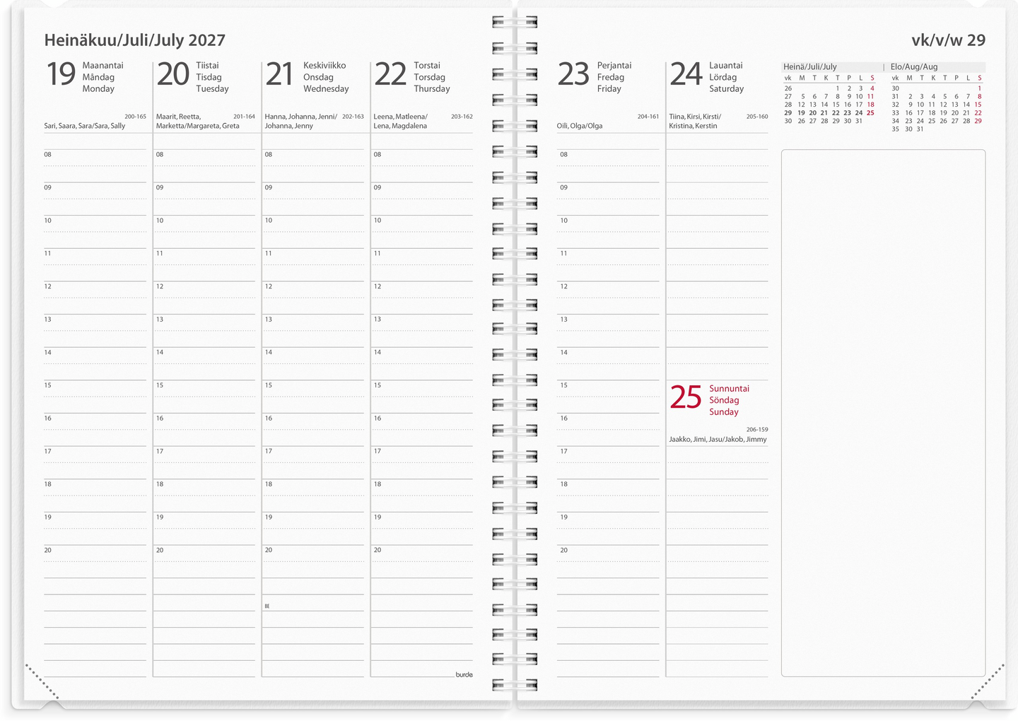 Burde Study kalenteri 4in1 A5 26/27