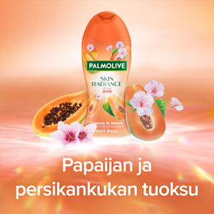 Palmolive Skin Radiance Papaya & Peach Blossom suihkusaippua 250ml