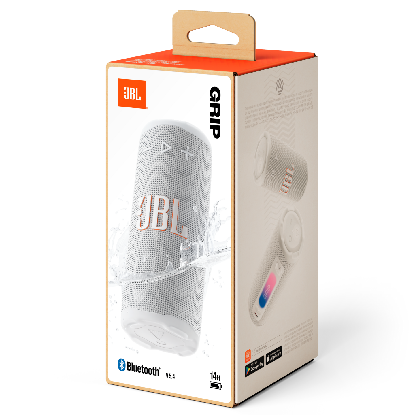 JBL Grip -Bluetooth-kaiutin, valkoinen