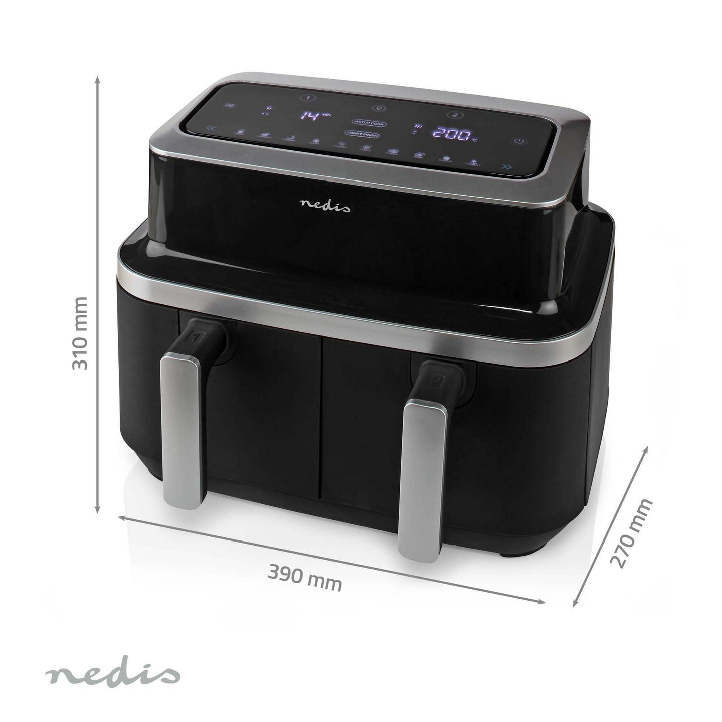 Nedis Digital Double XL KAAF320BK -airfryer