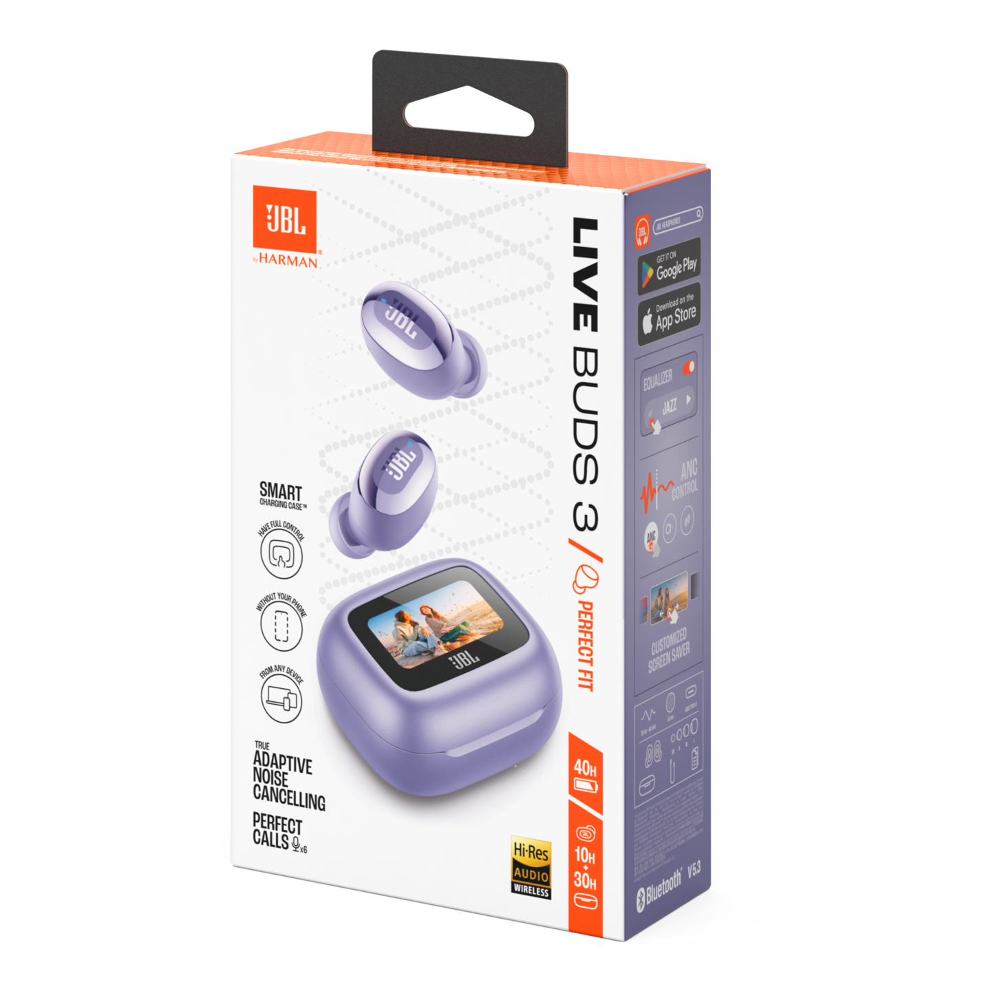 JBL Live Buds 3 -langattomat vastamelunappikuulokkeet, violetti