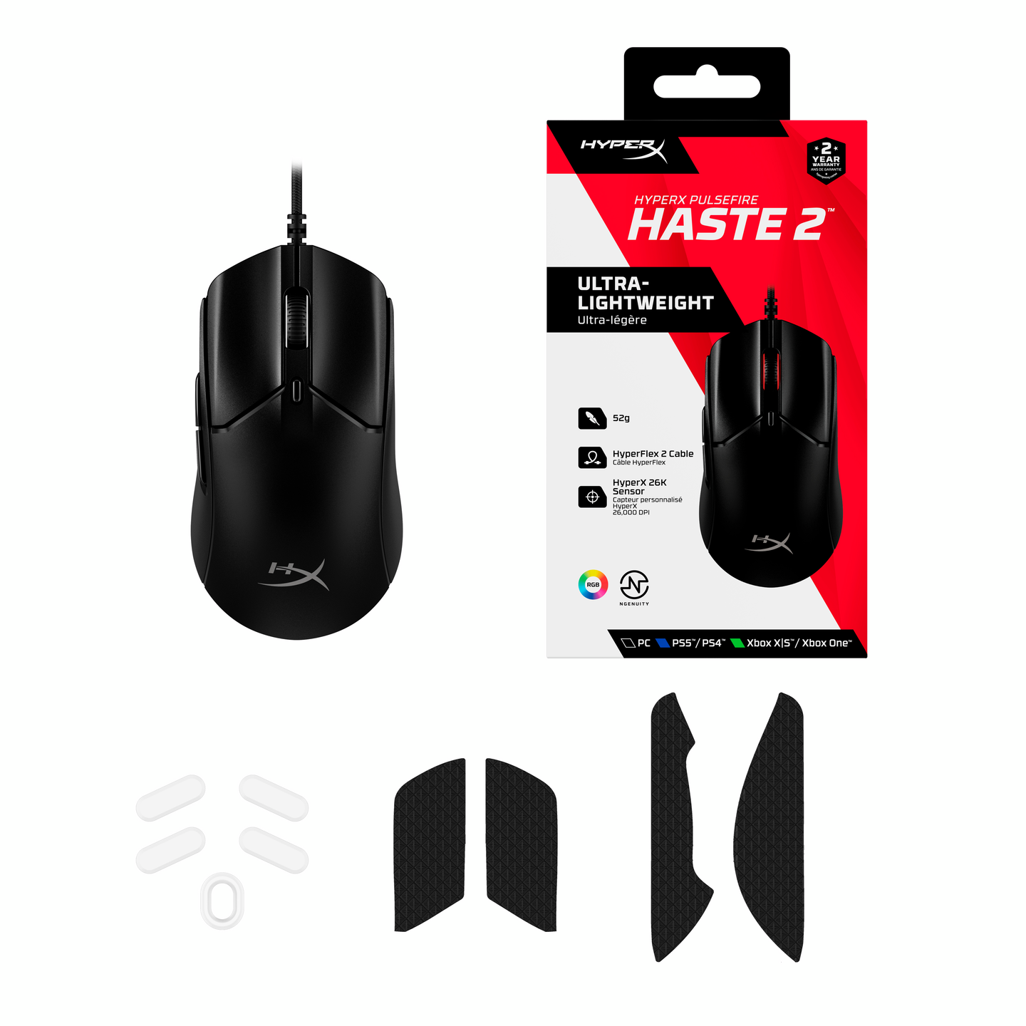 HyperX Pulsefire Haste 2 -pelihiiri, musta