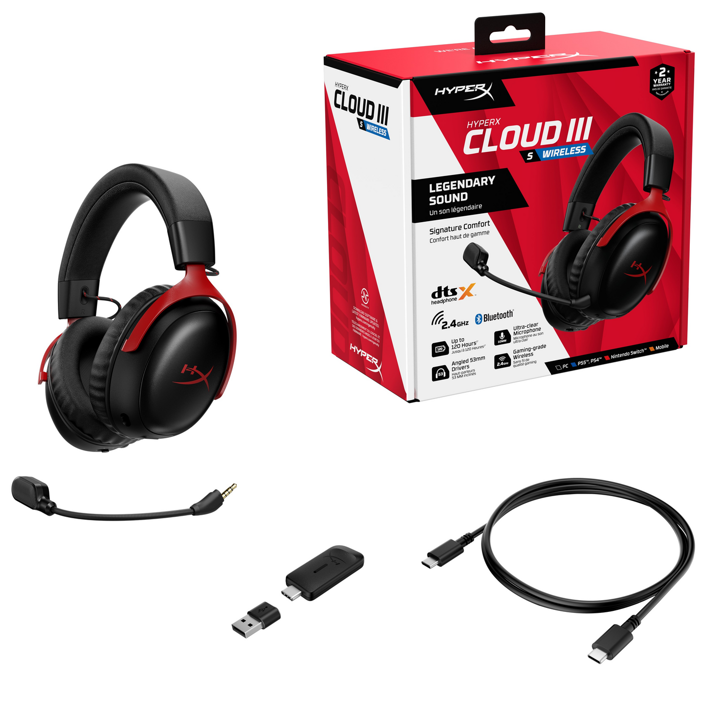 HyperX Cloud III S -langattomat pelikuulokkeet