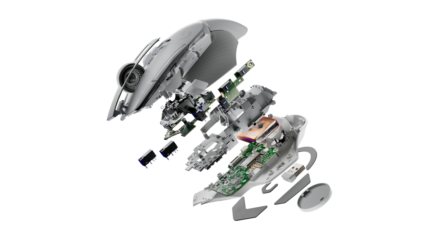 Logitech G502 X Lightspeed -langaton pelihiiri, valkoinen