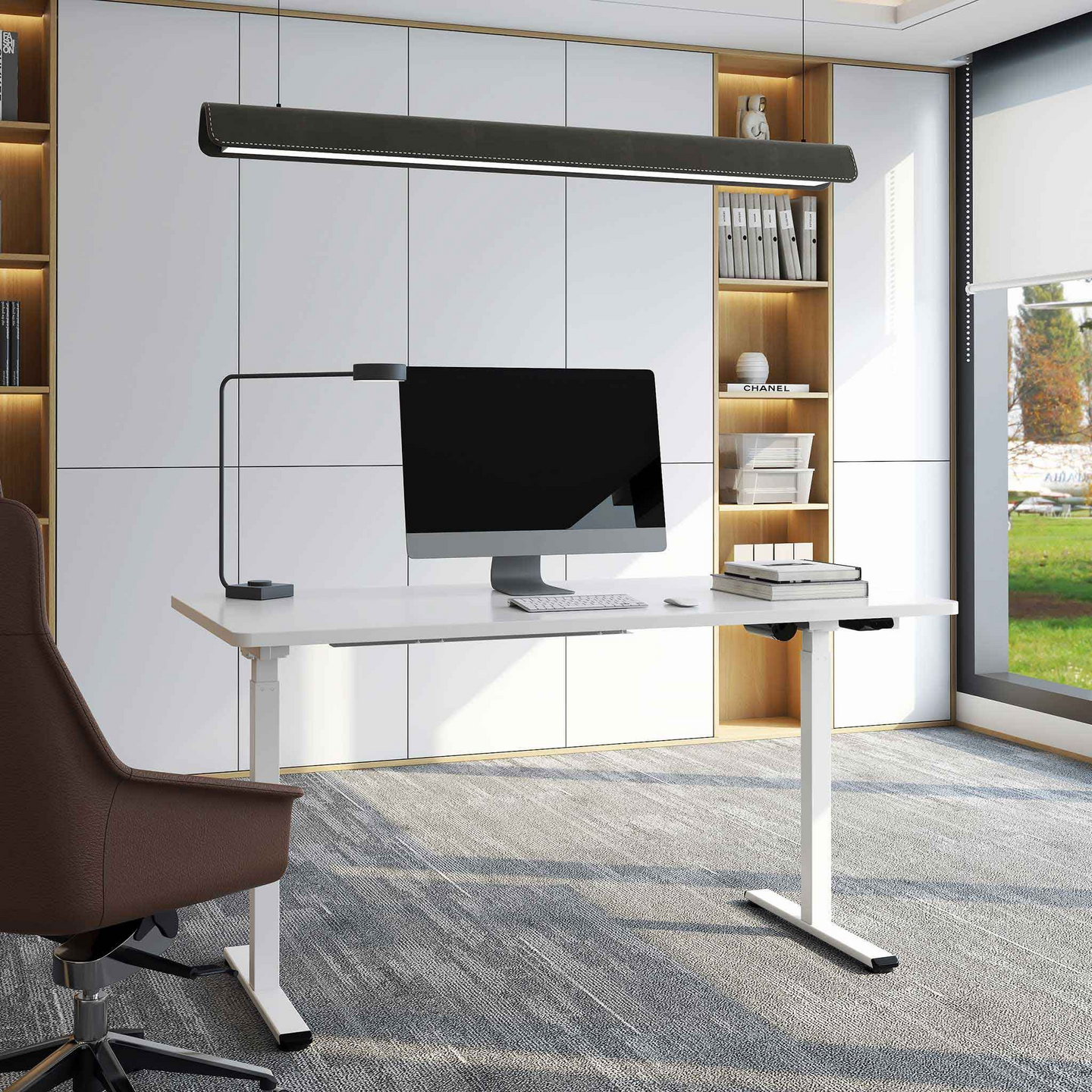 Lykke M100 140 x 70 cm -sähköpöytä, valkoinen