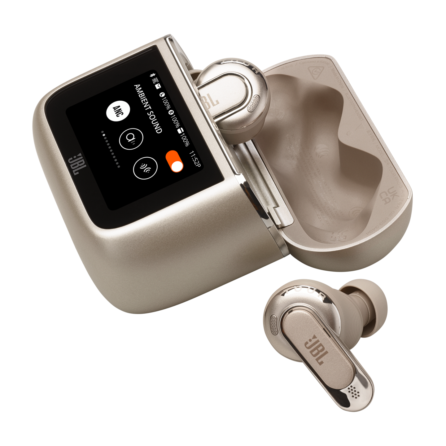 JBL Tour Pro 3 -langattomat vastamelunappikuulokkeet, latte