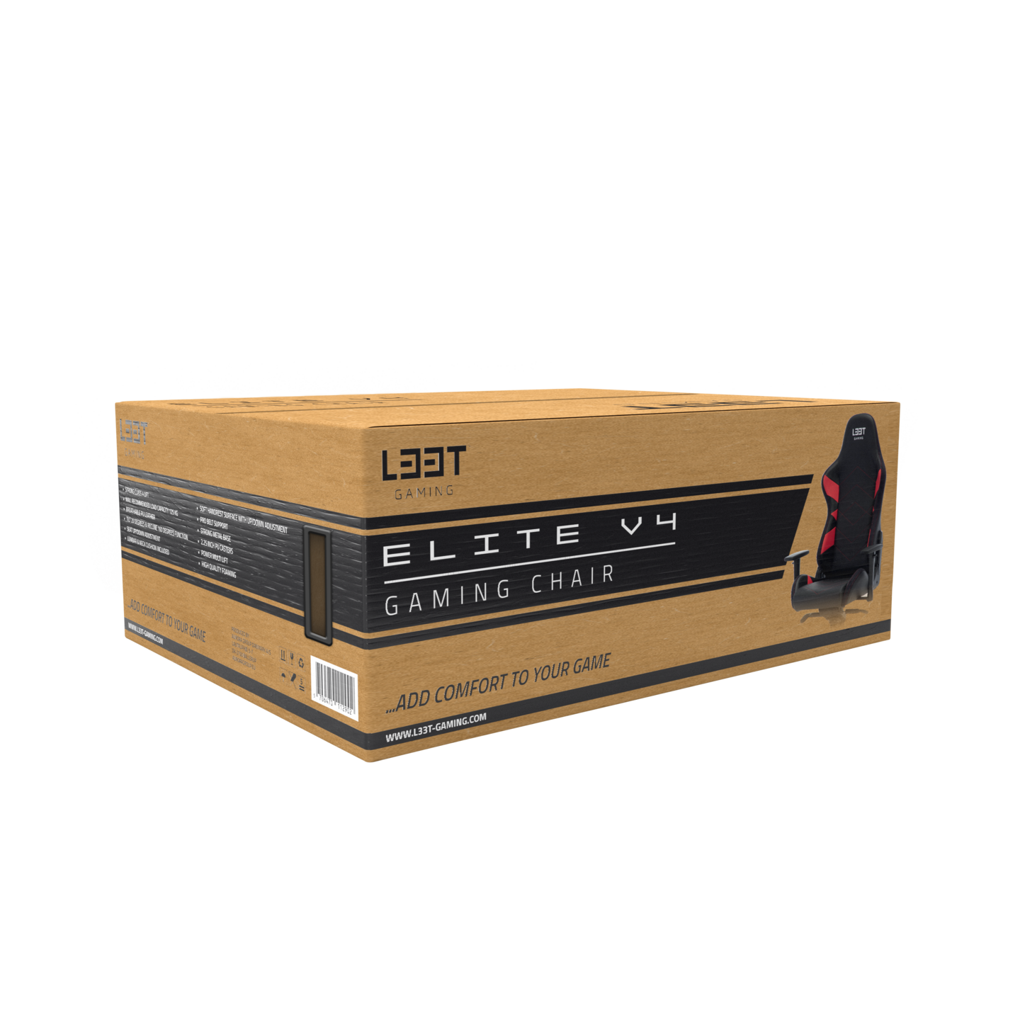 L33T Elite V4 -pelituoli, punainen