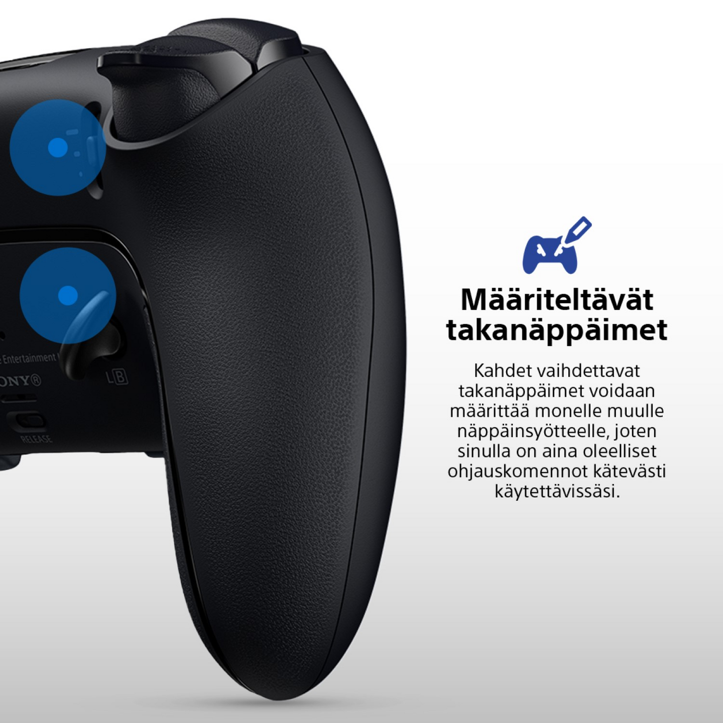 Sony PS5 DualSense Edge V2 Midnight Black -langaton peliohjain