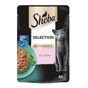 Sheba Selection 85g lohta kastikkeessa MSC serifioitu