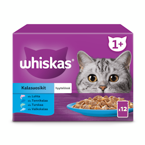 Whiskas 1+ kalasuosikit hyytelössä 12x85g