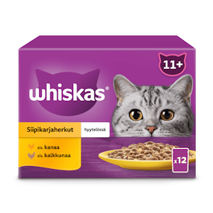 Whiskas 11+ siipikarjaherkut hyytelössä 12x85g