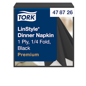 Tork Linstyle Dinner-lautasliina musta 50kpl/39cm 1/4taitto