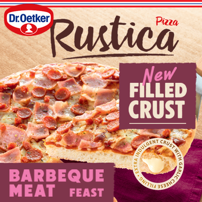 Dr. Oetker Rustica Filled Crust BBQ Meat pizza 495g pakaste