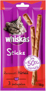 Whiskas Meaty sticks 3x6g häränliha