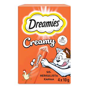 Dreamies Creamy kissanherkku 4x10g kana