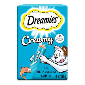 Dreamies Creamy kissanherkku 4x10g lohi