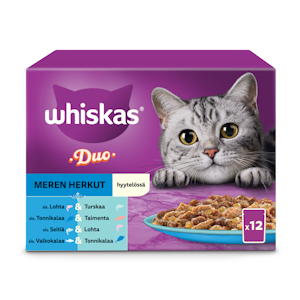 Whiskas 1+ Duo Meren Herkut Hyytelössä 12x85g