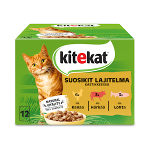 Kitekat Suosikit lajitelma kastikkeessa 12x85g