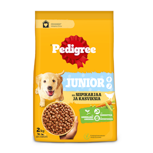 Pedigree Junior koiran kuivaruoka 2kg siipikarja-kasvis