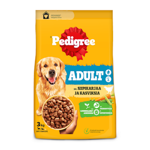 Pedigree Adult koiran kuivaruoka 3kg siipikarja-kasvis