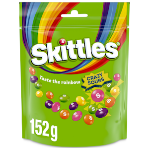 Skittles Crazy Sours makeisrakeet 152g