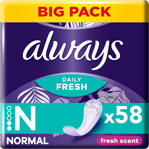 Always pikkuhousunsuoja 58kpl Daily Fresh normal