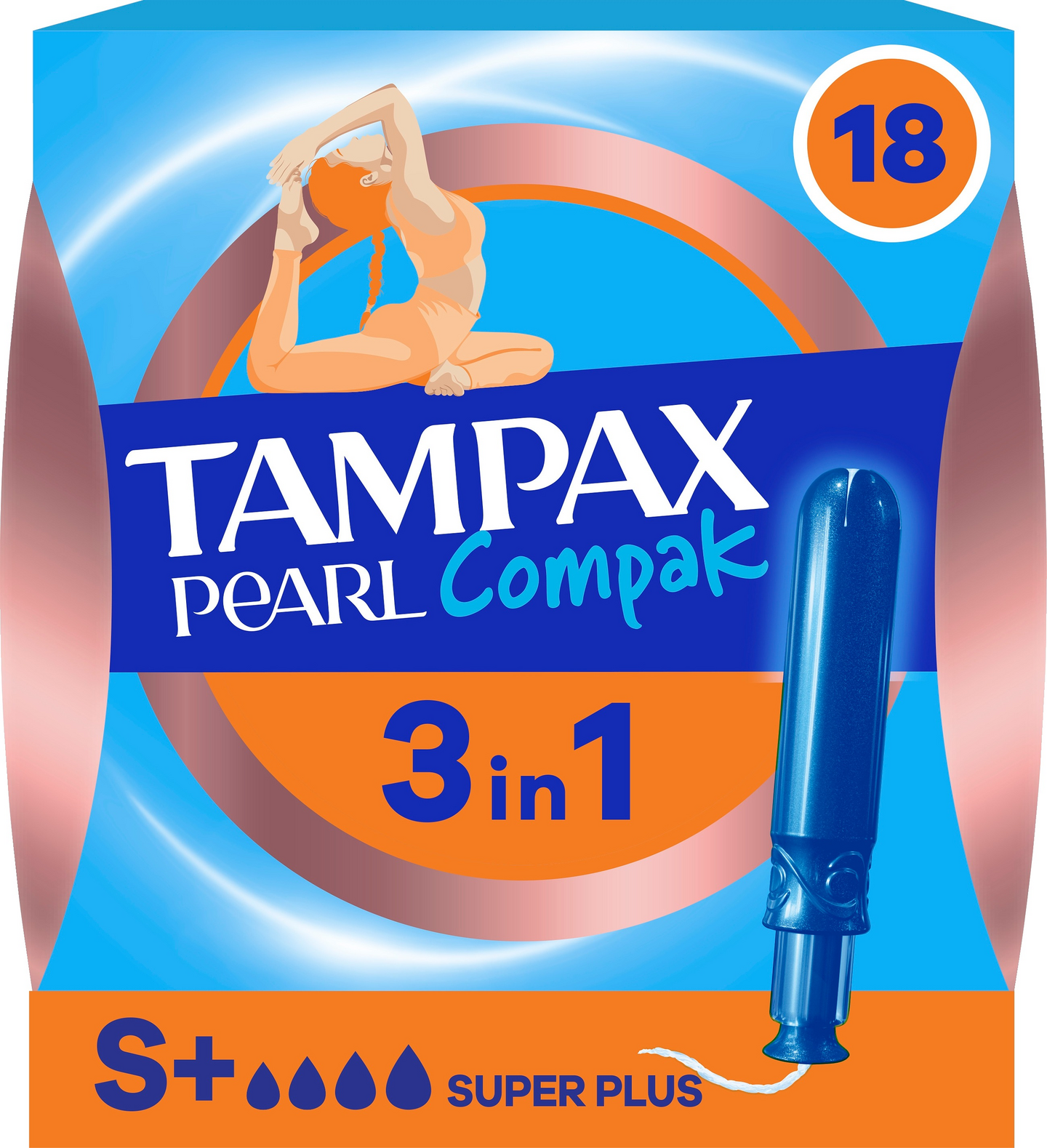 Tampax Compak Pearl 3in1 Super Plus tamponi 18kpl