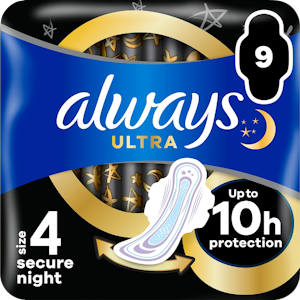 Always terveysside 9kpl Ultra Secure Night