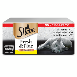 Sheba Fresh&Fine 50x50g Siipikarja kastikkeessa