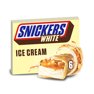 Snickers patukat White 6x40,8g/44.6ml