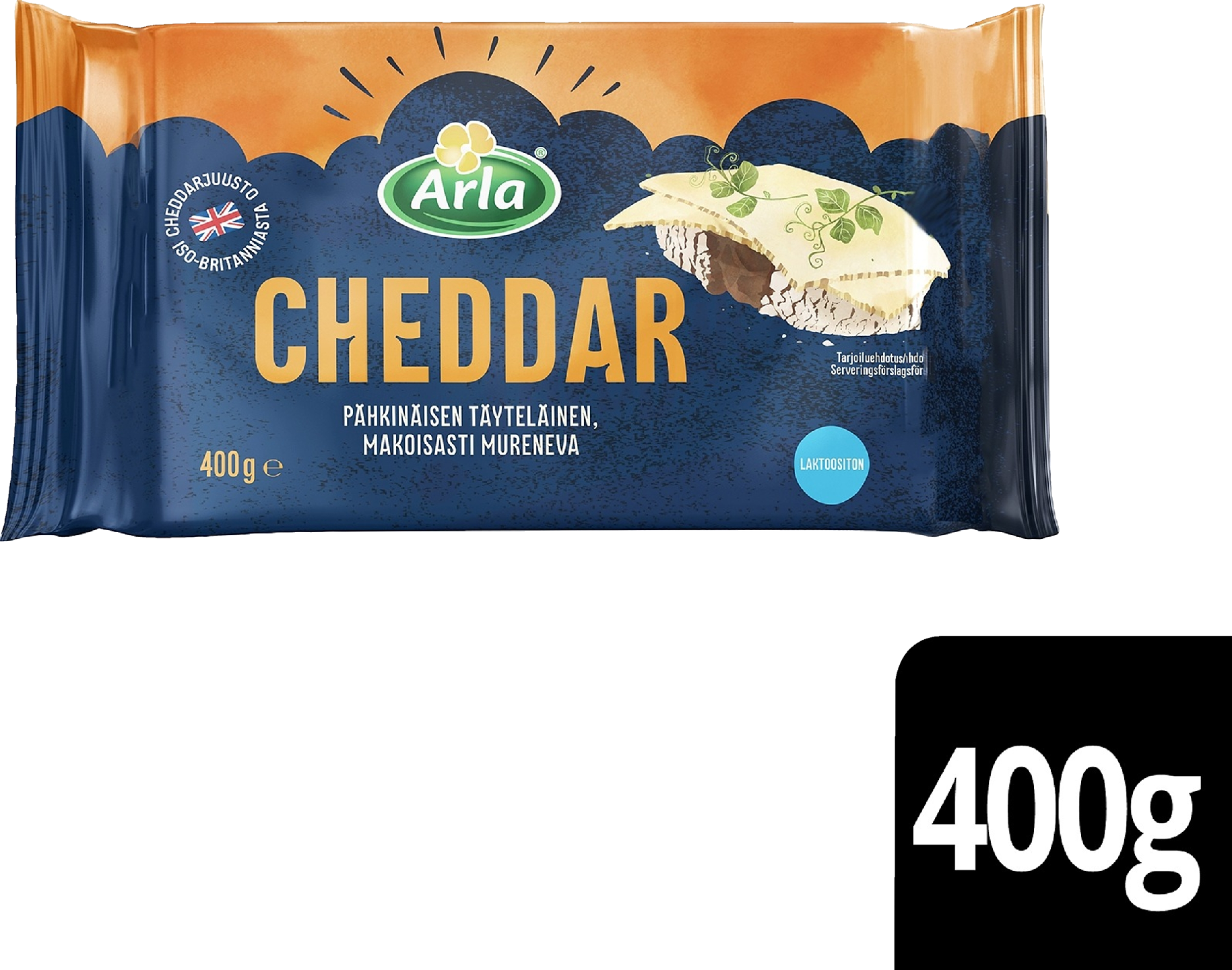 Arla Salskea Cheddar juusto 400g lasktoositon