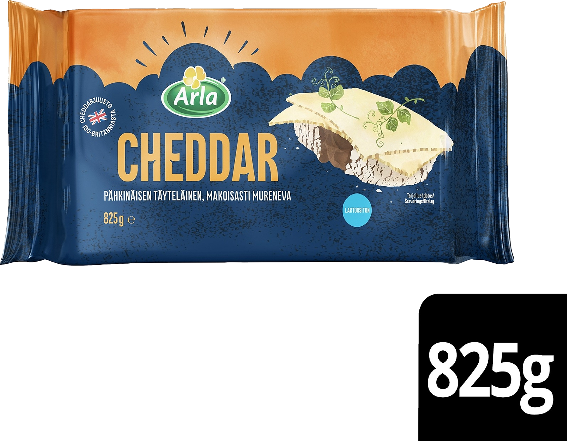 Arla Tolkuton cheddar 825 g