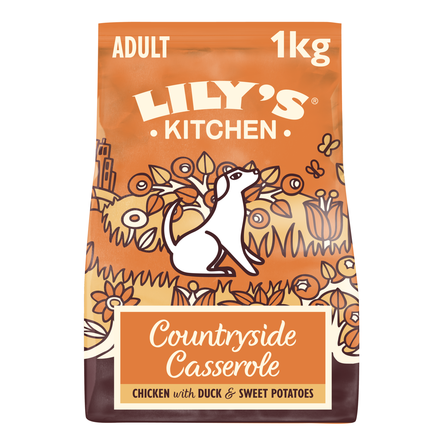 Lily's Kitchen 1kg Countryside Casserole sis. kanaa ja ankkaa koiranruoka