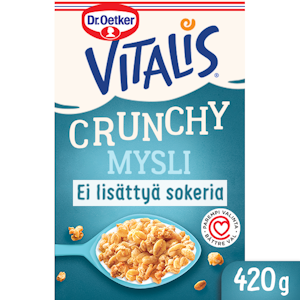 Vitalis Crunchy mysli Täysjyvä 420g ei lisättyä sokeria