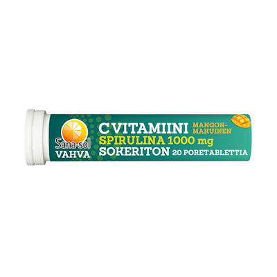 Sana-sol 1000mg C-vitamiini vahva Mangonmakuinen 20 poretablettia 84g