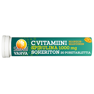 Sana-sol 1000mg C-vitamiini vahva Mangonmakuinen 20 poretablettia 84g